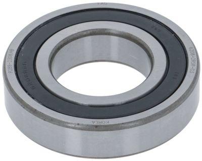 Balllinje Typ 6208-2RSR-C3 Axel Ø 40mm ut Ø 80mm B 18mm