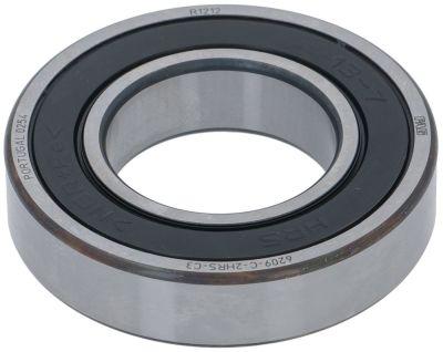 Balleleje typ 6209-C-2HRS-C3 Axel Ø 45mm UT Ø 85mm B 19mm