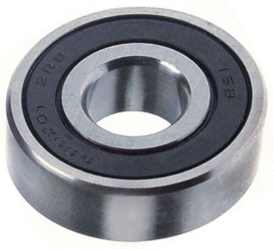 Spril Ball Reading Type 6201-2RS Axle Ø 12mm UT Ø 32mm B 10mm Rill Ball Bearing With Packs Discs