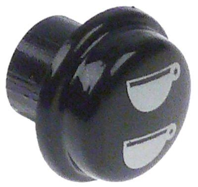 Knapp Plast ø 17mm svart 2 koppar, stora rund