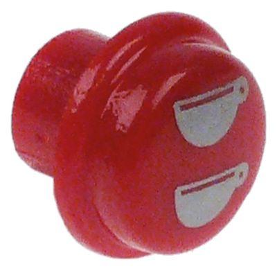 Knapp Plast ø 17mm röd 2 koppar, stora rund