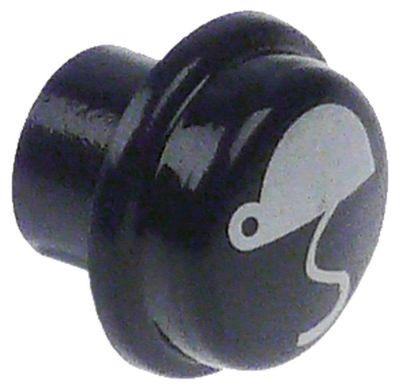 Knapp Plast ø 17mm blå Kaffe Start/Stopp rund