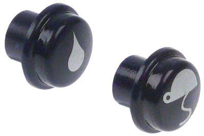 Knappar Plast ø 17mm blå Kaffe/vatten rund