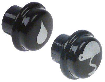 Knappar Plast ø 17mm svart Kaffe/vatten rund