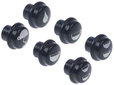 Taster Plastic Ø 17mm Blue Round Set 6-Part Sanremo