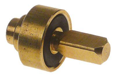 Ventilhållare mässing Ø 16mm D1 Ø 10mm D2 Ø 7mm l 27mm axel triangel