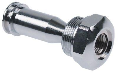Munstyckshållare tråd M30x1.5 mässing Chromed Ø 25mm L 66mm SW 36 IG 1 M6 IG M16X1.5 Total längd