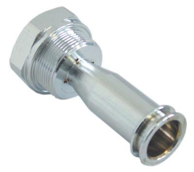 Munstyckshållare tråd M30x1.5 mässingskromad Ø 255mm L 665mm SW 36 IG 1 M6 IG M16X1.5