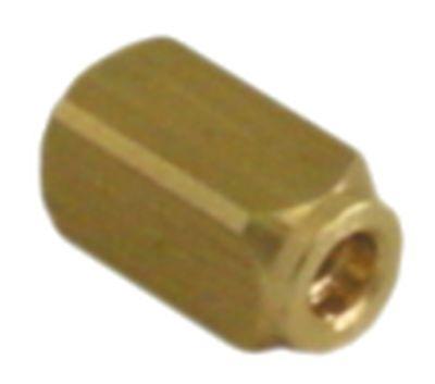 Bolttråd M3 Mässing H 6mm L 12mm B 6mm Square Thread L 10mm