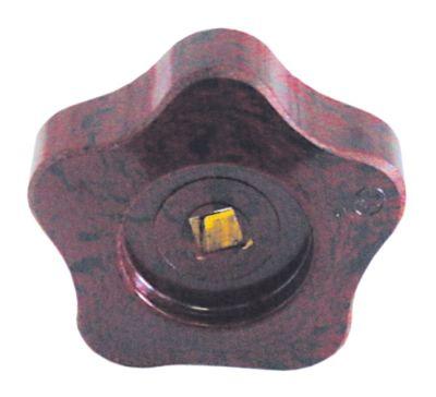 Star Grip Thermoplast Ø 58mm Brown L 19mm Axis 7x7mm