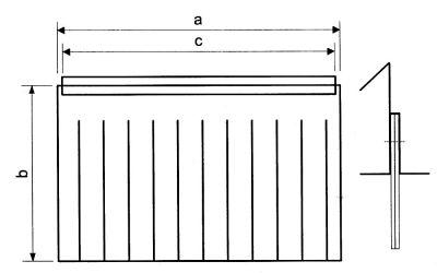 Gardin B1 640mm H 420mm B 660mm spolningsteknik för torkning