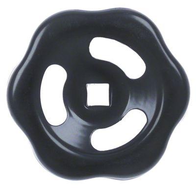 Star Grip Metal Ø 63mm svart L 18mm axel 7x7mm