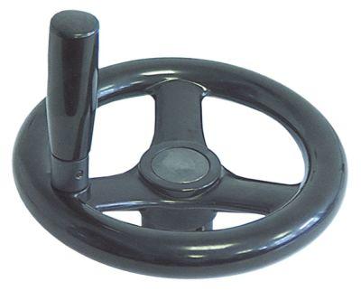 Handhjul L2 156mm la 10mm Ø 180mm D1 Ø 40mm hål Ø 5mm borrning Ø 17mm borrdjup 26mm