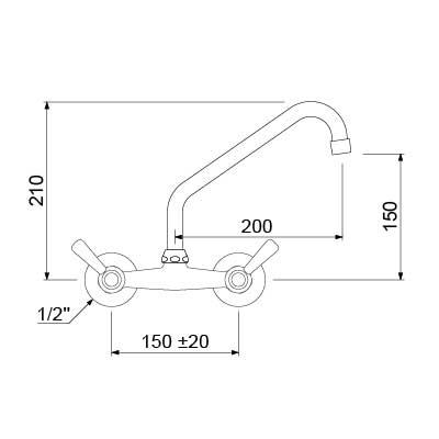 Wall Battery Gec Classic Wall Ceramiable Expiration Length 200mm Connection 1/2 