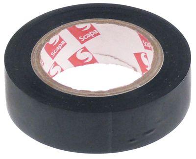 Isolas Tape PVC Temp. -10 till 105 ° CW 15mm l 10m svart VDE -godkänd