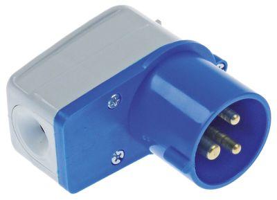 Infoga vinkel 3-polig CEE-kapslingsklass IP44 Max 230V Max. 16A Kontakter P+N+PE