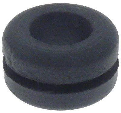 Kabelgenomföringspip neopreen ID ø 8mm YD ø 15mm