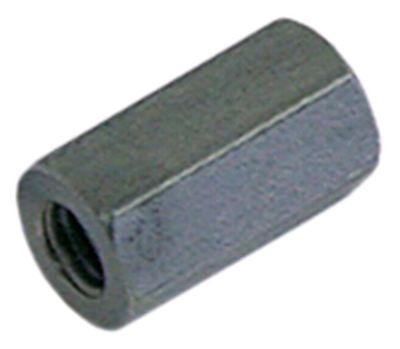 Lång muttertråd M8 CNS L 24mm SW 13 DIN/ISO DIN 6334 VPE 10 st.