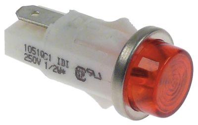 Signallampa ø 12mm 230V röd