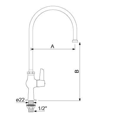 Kran för tvätt eller tabell Gev Serie Classic American Style Luminaire