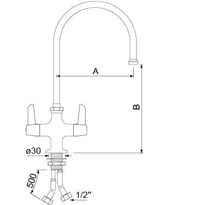 One-Hole Blend Battery Geve Series Classic American Style Lambouse