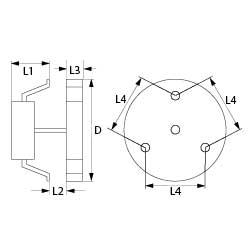 Ventilator Förvarmluft C25R8023CLH 220-240V 50/60Hz 40W L1 65mm L2 15mm L3 25mm L4 87mm Fime