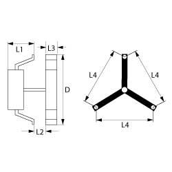 Hot Luft Ventilator 230V 30W Fan Hold Ø 150mm