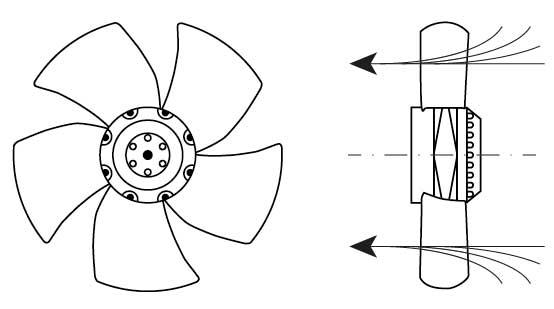 Fanter 9W 230V Anslutning med kabelaxel längd 20mm suger för Saladette 50/60Hz