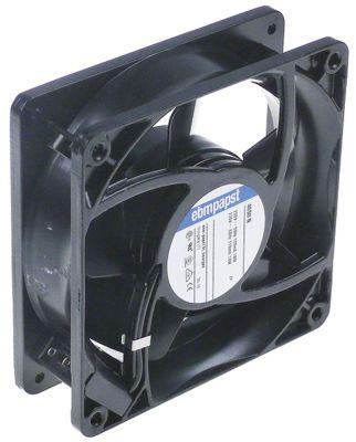 Axial Ventilator 230VAC 19W L 119mm B 119mm H 38mm Hyresglashyresanslutning Flat Sticks 2,8 mm Met