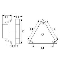 Hot Luft Ventilator 230V 40W L2 19mm fläkhjul Ø 150mm