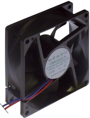 Axial Ventilator 12VDC 46W L 80mm B 80mm H 25mm hyreskuluthyrning Kabelkabel Längd 300mm