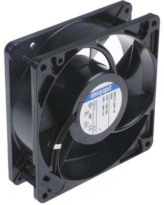 Axial Ventilator 230VAC 18W L 127mm B 127mm H 38mm hyresskjutningsuthyrningsanslutning Flat Sticks 2,8 mm MET