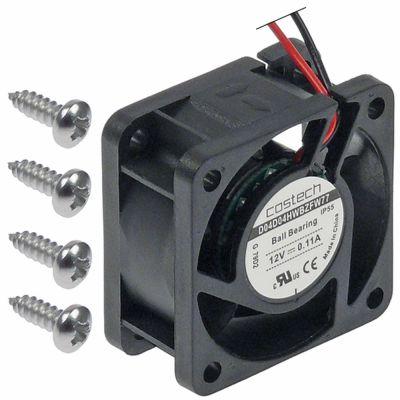 Axial Ventilator 12VDC 16W L 40mm B 40mm H 20mm hyreskuluthyrning Kabel