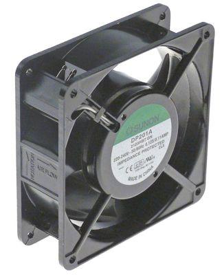 Axial Ventilator 230VAC L 119mm B 119mm H 38mm hyreskuluthyrningsanslutning Flat Sticks 2,8 mm Sunon