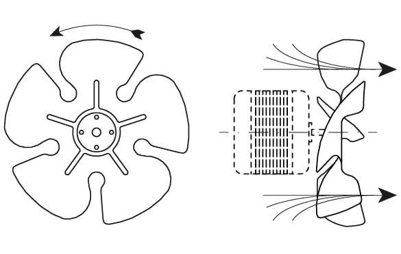 Fläkthjul Aluminium ø 200mm B 30mm