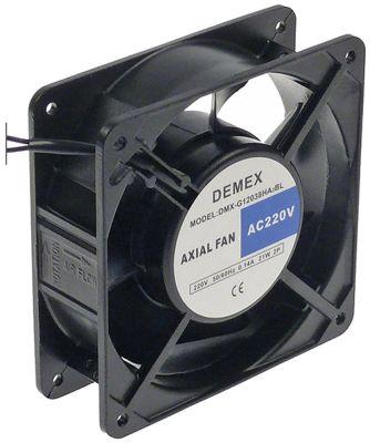 Axial Ventilator 21W L 120mm B 120mm H 40mm hyresgliduthyrning 220V anslutningskabel