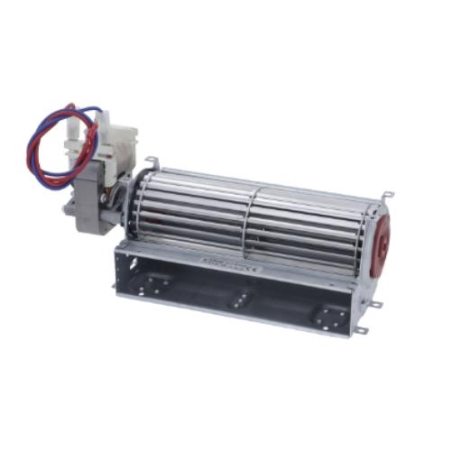 Tvärgående flödesfläkt 39W Motor Höger Roller Ø 60mm Roller L 180mm Anslutning F6.3 116305 230VAC