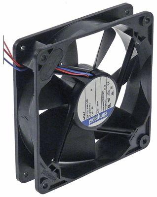 Axial Ventilator 12VDC 53W L 119mm B 119mm H 25mm hyresballeleje Kabellängd 300 mm tryck