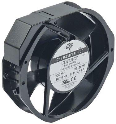 Axial Ventilator 230V 27W L 172mm B 150mm H 38mm hyreskuluthyrningsanslutning F 2.8x0,8mm Costech