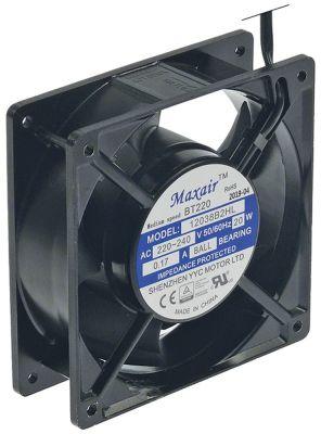 Axial Ventilator 20W Connection Cable 280mm H 38mm L 120mm B 120mm 220-240 Maxair 50/60Hz
