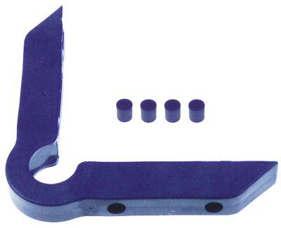 Hörnskydd plast LA 35mm Blue H 23mm B 25mm hål Ø 6mm BA 56mm Intern längd 130mm