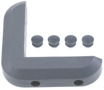 Corner Protector PVC LA 10mm Gray H 26mm B 22mm Hole Ø 5mm BA 40mm Intern längd 71mm