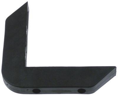 Hörnskydd plast LA 19/32mm svart h 30mm B 40mm hål Ø 7mm BA 50/63mm Intern längd 130mm