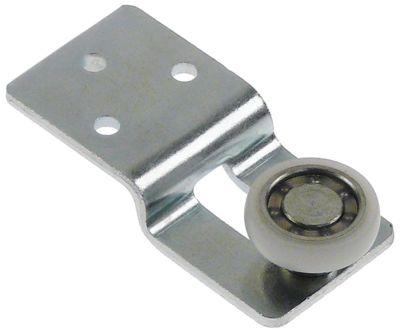 Kör rullrulle Ø 22mm 6mm H 11mm L 63mm BA 38/50mm med hållare IP Höger dörr (vänster)