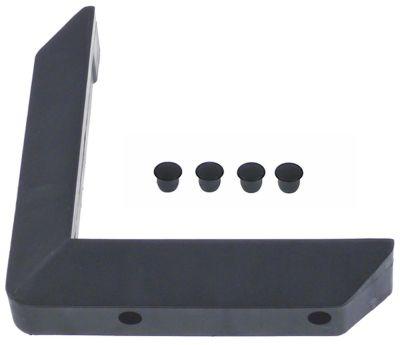 Hörnskydd plast LA 225mm svart h 30mm b 24mm hål Ø 36mm BA 70mm intern längd 120mm