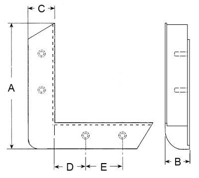 Hörnskydd l 180x180mm