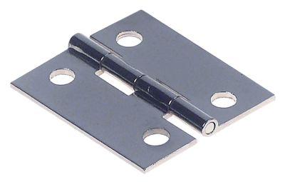 Gångjärn mässing h 4mm l 40mm b 35mm materialstyrka 13 mm hål Ø 5mm ba 28mm