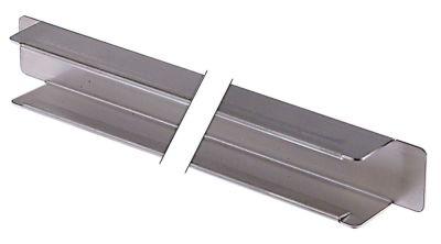 Anslutningsstycke L1 530mm L2 510mm CNS H 195mm B 22mm Materialstyrka 75mm till GN -behållare