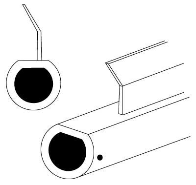 Strikes L 456mm IP på baksidan av degrullen för enhet P40