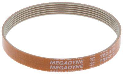 V -BELT MED RIBS L 310MM B 12MM RIBS 6 Profil TB2